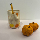 Pipe Dream Pottery Fall Pumpkin Coffee Tumbler